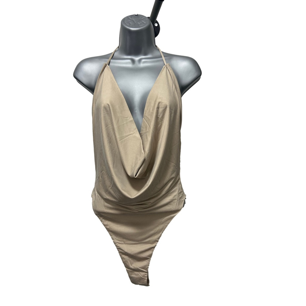 NWT Gauge81 Manaus Bodysuit Draped Bodice size medium in quicksand retails $415 - Picture 4 of 13